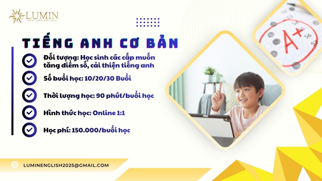 Khóa Online 1:1 (Tiếng Anh Phổ Thông)