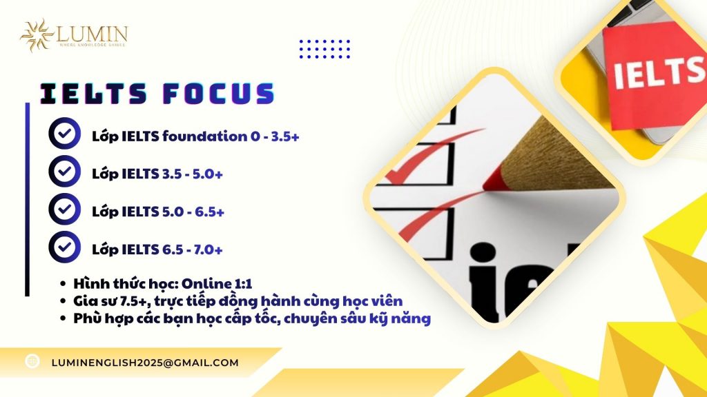 Khóa Focus IELTS 1:1